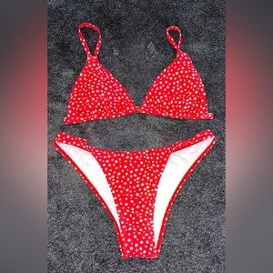 SHEIN red/white bikini size medium